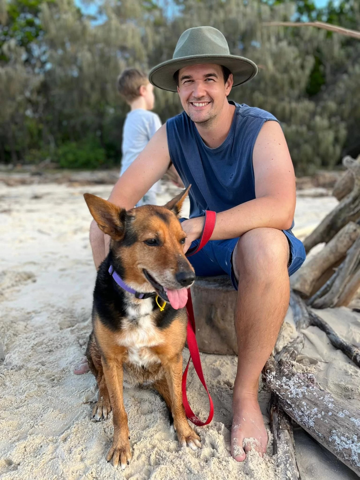 Matt and Pippa on the beach